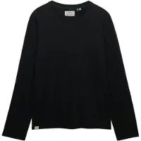 Superdry für Herren. M6010955A Klassisches T-shirt schwarz (L), Lässig, Baumwolle, Langarm