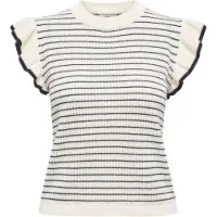 JDY Kurzarmpullover "JDYCARICE S/L FRILL PULLOVER KNT NOOS"