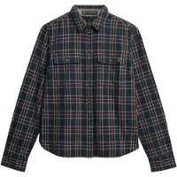 Superdry für Damen. W4010513A Holzfällerhemd navy (M), Lässig, Baumwolle, Langarm, Marine