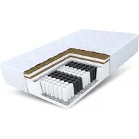 FDM Matratze 120x200 cm HOME DOUBLE 7 Zonen H3 H5 Taschenfederkern Kokos Höhe ca. 21 cm Matratzenbezug Premium