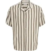 Jack & Jones Kurzarmhemd "JJEJEFF RESORT STRIPE SHIRT S/S SN" Viskose, loose fit