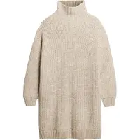 Superdry für Damen. W8011763A Beigefarbenes, klobiges Kleid (M), Lässig, Acryl, Langarm