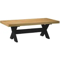 vidaXL Couchtisch NOAIN X-förmige Beine 120x60x40 cm Massivholz Kiefer
