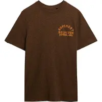 Superdry für Herren. M1012128A Kupferlabel-T-Shirt braun (L), Lässig, Baumwolle, Kurzarm
