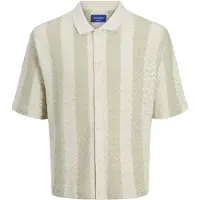 Jack & Jones Hemd Tyler 12272863 Écru Loose Fit