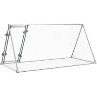 vidaXL Hasenstall Silbern 200x105x91 cm Verzinkter Stahl