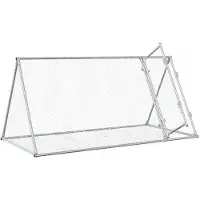 vidaXL Hasenstall Silbern 200x105x91 cm Verzinkter Stahl