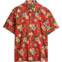 Superdry für Herren. M4010947A Hawaii-Hemd rot (L), Lässig, Modal, Kurzarm