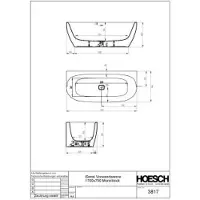Hoesch 3817.111 BW iSensi Vorwand 1700x750 Monolith