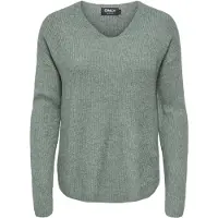 ONLY V-Ausschnitt-Pullover "ONLCAMILLA V-NECK L/S PULLOVER KNT NOOS" Materialmix, regular fit