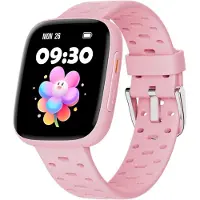 BIGGERFIVE Smartwatch für Mädchen und Teenager mit Schrittzähler, 24/7-Pulsmessung, Wecker, wasserdicht bis 30 m, Schlafüberwachung, Puzzlespiele,
