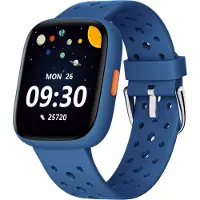 BIGGERFIVE Kinder-Smartwatch, 1,8" Display, Schrittzähler, 24/7 Puls, Schlafmonitor, IP68, Puzzlespiele, für 5-16 Jahre, Blau