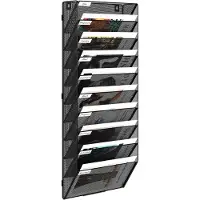 Markenlos Wandorganizer 10 Fächer - Schwarz