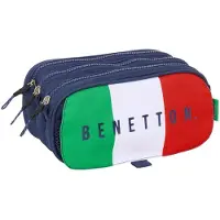 Safta Big Triple Benetton Flag Mäppchen Blau Mann Blau One Size