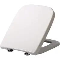 Woltu WC Sitz Toilettensitz mit Absenkautomatik, Fast Fix/Schnellbefestigung, Duroplast, Softclose, Antibakterielle Beschichtung, Weiß