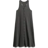 Superdry für Damen. W8011640A Schwarzes gestricktes Midi-Strandkleid (XS), Lässig, Baumwolle, Ärmellos / Hosenträger