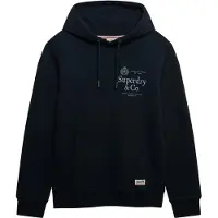 Superdry für Herren. M2014538A Kapuzenpullover 1954 Company Relaxed marineblau (XL), Lässig, Baumwolle