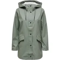ONLY Damen wasserabweisende Regenjacke ONLElisa Regenmantel mit Kapuze 15261734