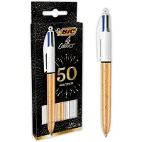 BIC 4-farben-kugelschreiber 50-jähriges Jubiläums-geschenkset Glanz Mattgold + Glanz Silber 2 Einheiten 1 Einheit