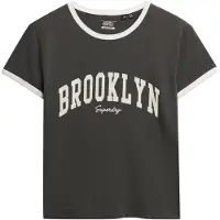 Superdry Ath Ess Ringer Fitted Kurzarm-t-shirt