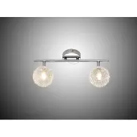 Reality Deckenleuchte Strahler WIRE 2 flammig Alu Drahtgeflecht Silber Chrom Breite 36cm