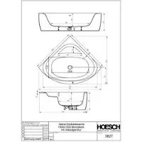 Hoesch 3827.111 BW iSensi Eck 1500x1500 Monolith