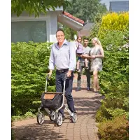 TRUST CARE Outdoor Rollator Let's Go Out schwarz silber
