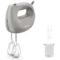 Moulinex HM262BF0, Handmixer, Grau, Mixen, Schlagen, Verquirlen, 300 W, 103 mm, 183 mm