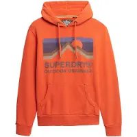 Superdry für Herren. M2014240A Great Outdoors Entspannte Kapuze orange (S), Lässig, Baumwolle, Langarm
