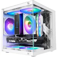 Mars Gaming MC-CUBEW, Mini Tower, Weiß, micro ATX, Mini-ITX, 29,2 mm, 27,6 mm, 28,7 mm