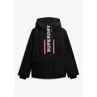 Superdry für Damen. WS110181A Ultimate Freestyle Ski Jacke schwarz (XS), Lässig, Sportlich, Polyester, Schnee