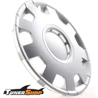 Tunershop 4 Radkappen Radzierblenden 15 Zoll Alfa silber kompatibel mit Audi Daewoo Hyundai Lexus Nissan Seat Toyota