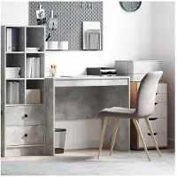 vidaXL Schreibtisch Beton Grau 90 x 50 x 76 cm