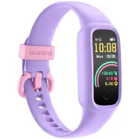 BIGGERFIVE Fitness Tracker Uhr Kinder Vigor 2 L, Schrittzähler, Pulsuhr, Schlafmonitor, Kalorienzähler, IP68 Wasserdicht, Lila
