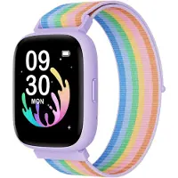 BIGGERFIVE Kinder Smartwatch 1,8" Fitness Tracker, 24/7 Puls, Schlafmonitor, IP68 Wasserdicht, Wecker, 5 Puzzlespiele, für Mädchen Jungen Teens 5–16 Jahre