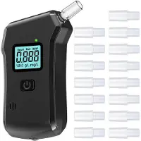 OEM Digitale draagbare blaastest mit LCD-schirm - Oplaadbar via USB-C - Gecertificeerd - Hygienisch - Kein Schnorcheln erforderlich - Ideal für zuhause