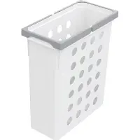 Vauth-Sagel Vauth Sagel Wäschesammler 21l Wash - praktischer Wäschekorb schmal mit optimaler Luftzirkulation, Wäschekorb Plastik, 21 Liter Weiß