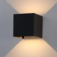 ANTCOOL ANTCOOLLED Wandleuchten Innen/Außen 12W Wandlampe Innen Auf und ab Einstellbarer Lichtstrahl 3000K Warmweiß LED Außenwandleuchte IP65 Wasserdichte