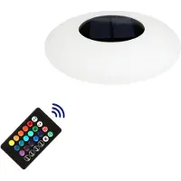 ANTCOOL Große LED Solarleuchte Garten Solarleuchte mit Fernbedienung Solar Steinkugel Stehlampe Dekoleuchte Außen Wasserdicht 16 Farben Bunt/Weiß