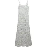 Superdry für Damen. W8012119A Bedrucktes Cami Maxikleid weiß (M), Lässig, Viskose, Ärmellos / Hosenträger