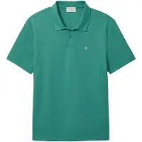 Calvin Klein Jeans Herren Kurzarm-Polo in Grün: Klassische Passform mit Stickerei