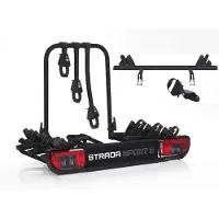 Atera Strada Sport M3 + 4. Fahrradadapter - 4-Fahrrad-Anhängerkupplungsträger (Schwarz)