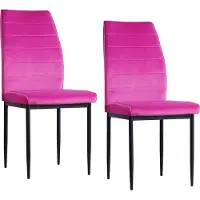 HTI Moderner Samt Stuhl Madison 2er Set, 43,5x57x96 cm (BxTxH), Sitzhöhe 49 cm