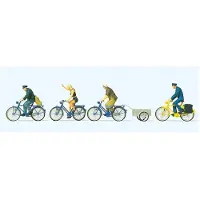 Preiser 10507 H0-Radfahrer, Fahrradanhänger