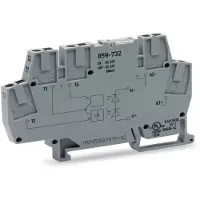 Wago Optokopplermodul;Eingangsnennspannung DC 24 V;Ausgangsspannungsbereich DC 3 … 30 V;grau 859-732