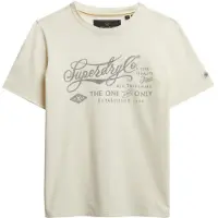 Superdry für Damen. W1011850A Insutry Worker T-shirt beige (L), Lässig, Baumwolle, Kurzarm