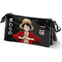 KARACTERMANIA One Piece Triple Unique 11x23x8 Cm Mäppchen Schwarz Schwarz One Size
