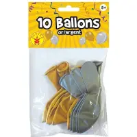 Rubies Beutel Mit 10 Ballons Aus Gold Und Silber