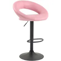 CLP Barhocker Olinda Kunstleder schwarz pink
