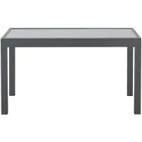 Sonstiges Rechteckiger ausziehbarer Gartentisch für 6 bis 10 Personen – Struktur aus Aluminium – Platte aus gehärtetem Glas – L 135–270 x H 75 x T 90